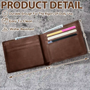 Gift For Grandpa, Gift For Father, Happy, Gift For Men, Stick Figure - This Grandpa Dad Belongs To Kids Pet - Personalized Leather Wallet
