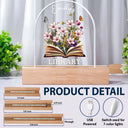 Reading,Gift For Yourself - Library With Birth Month Flower And Book - Personalized Custom Shaped LED Light