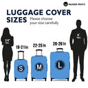 Family,Gift For Couples,Happy - Travel Our First Trip As A Family Of Four Footprints - Personalized Luggage Cover