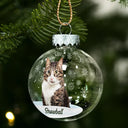 Family,Christmas,Love - Custom Photo Christmas Together Family - Personalized Ball Ornament