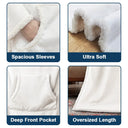 Gift For Grandma, Gift For Grandpa, Happy - Grandma Grandpa My Grandkid Cuddling - Personalized Wearable Blanket With Sleeves