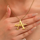 Gift For Yourself - Initials Sign Name - Personalized Letter Necklace