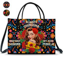 Gift For Bestie,Gift For Sisters,Gift For Yourself,Gift For Women,Happy,Hispanic - Always Chingona Sometimes Cabrona But Never Pendeja Hispanic - Personalized Leather Bag