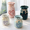 Gift For Mother,Gift For Grandma,Love - Mom Grandma Sweethearts - Personalized Ribbon Tie Flower Vase