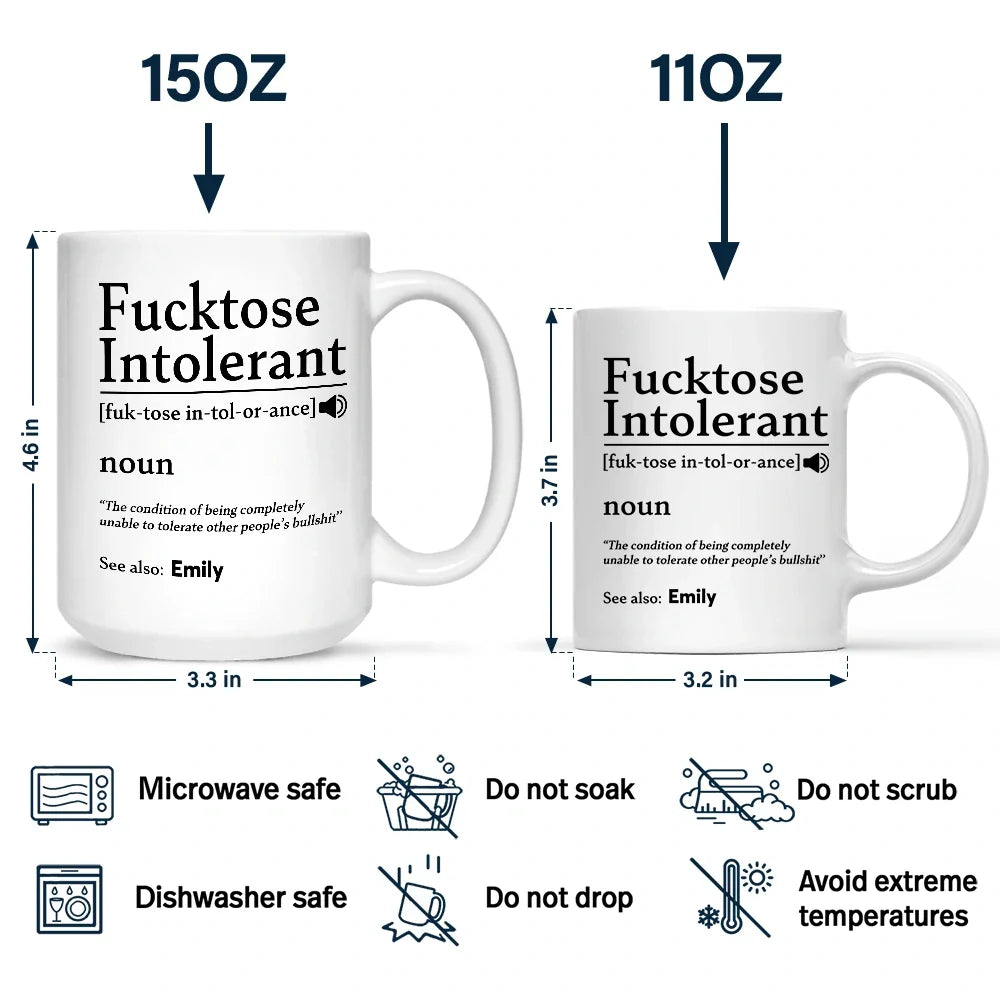 Gift For Bestie, Happy, Top Market, Gifts For Colleagues - Morning Intolerant Funny - Personalized Mug