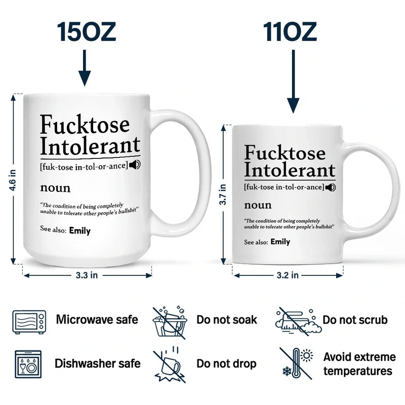 Gift For Bestie, Happy, Top Market, Gifts For Colleagues - Morning Intolerant Funny - Personalized Mug