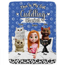 Cat Lovers,Cat Mom,Cat Dad,Pet Lovers,Pet Mom,Pet Dad - My Cat Cuddling Blanket - Personalized Fleece Blanket, Sherpa Blanket
