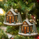 Christmas,Reading,Gift For Yourself,Happy - My Bookstore Book Corner - Personalized Custom Shaped Wooden Ornament