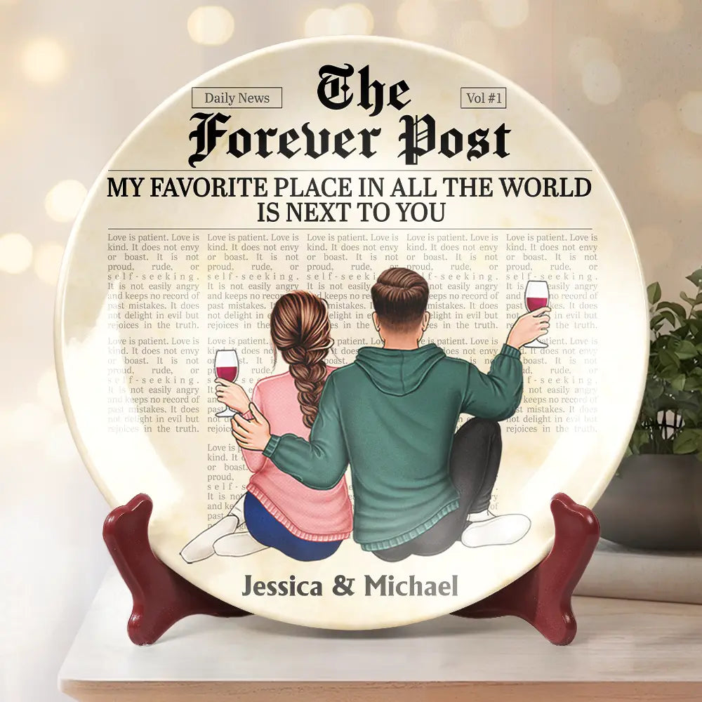 My Favorite Place In All The World - Personalized Ceramic Plate