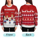 Gift For Grandma,Gift For Grandpa,Grandma,Grandkids,Grandpa,Happy,Christmas - My Grandkids - Personalized Unisex Ugly Sweater