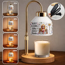 Reading, Gift For Mother, Mom's Hobby, Happy - My Reading Pillow Reading Girl With Birth Month Flower - Personalized Candle Warmer Lamp
