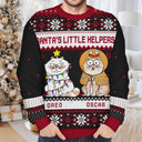 Happy Pawlidays Funny Cartoon Cats Dogs - Christmas Gift For Pet Lovers, Dog Lovers, Cat Lovers - Personalized Unisex Ugly Sweater