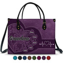 Grandma's Little Sweethearts - Birthday, Loving Gift For Grandmother, Mother, Mom - Personalized Leather Bag