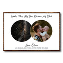Star Map Custom Photo The Night You Became My Dad - Gift For Father, Dad - Personalized Poster