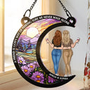 Gift For Bestie, Gift For Sisters - A Friend Is God's Way - Personalized Window Hanging Suncatcher Ornament