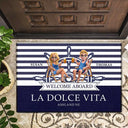 Gift For Couples,Gift For Husband,Gift For Wife,Gift For Boyfriend,Gift For Girlfriend,Happy - Nautical Boat Lovers - Personalized Doormat