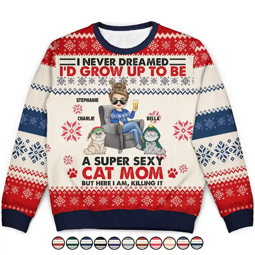Never Dream I'd Grow Up - Personalized Unisex Ugly Sweater