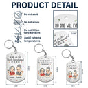 Gift For Bestie,Gifts For Colleagues,Gift For Sisters,Gift For Sibling,Happy - No One Will Ever Be As Entertained By Us As Us Bestie - Personalized Aluminum Keychain