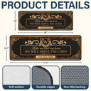 Christian,Family - Our Family Will Serve The Lord - Personalized Runner Rug