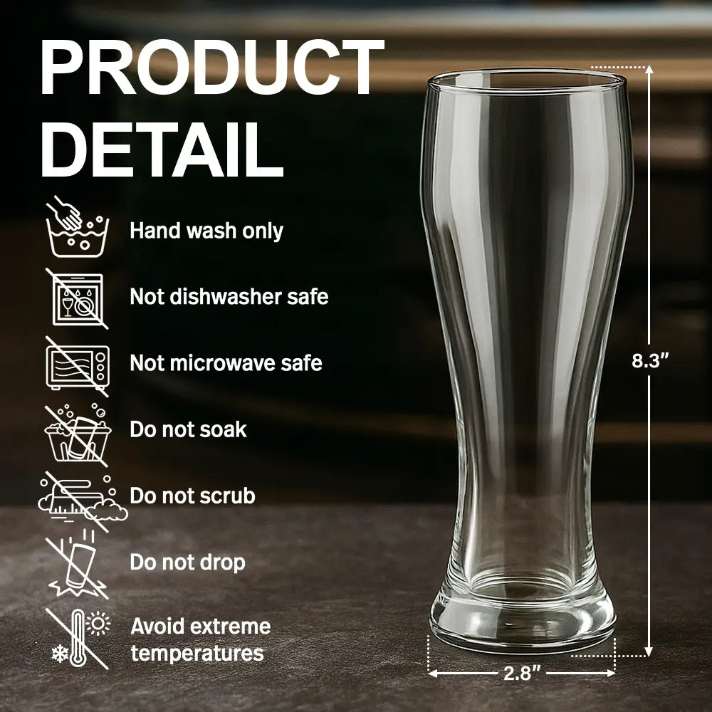 The Dogfather Pet Paw Hand Punch - Personalized Pilsner Glass