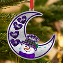 Gift For Grandparents,Happy,Christmas - Papa Nana Snowman Christmas Grandparents - Personalized Metal Ornament