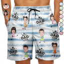 Custom Photo Best Dad Grandpa Ever - Personalized Unisex Beach Shorts
