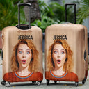 Continue Shopping,Custom Photo,Travel,Family,Gift For Bestie,Gift For Couples,Gift For Husband,Gift For Wife,Gift For Boyfriend,Gift For Girlfriend,Pet Lovers,Dog Lovers,Cat Lovers,Funny - Custom Photo Friends Family Couple Travel Lover - Personalized Luggage Cover