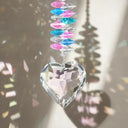 Birth Flower Grow An Old Friend To My Bestie - Personalized Heart Crystal Suncatcher