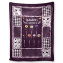 Gift For Mother,Gift For Grandma,Love,Gift For Women - Quilt Pattern Birth Month Flower Grandmas Garden - Personalized Fleece Blanket, Sherpa Blanket