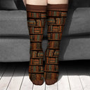 Reading,Gift For Women,Pet Mom,Cat Mom,Dog Mom,Happy,Top Market - Reading Just A Girl Who Loves Books & Dogs Cats 3D Effect - Personalized Socks