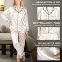 Gift For Grandparents,Gift For Grandpa,Gift For Grandma,Gift For Mother,Gift For Father,Happy,Christmas,Stick Figure - This Grandma Mom Belongs To Kids Pet - Personalized Satin Pajama Set