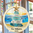 Gift For Couples,Gift For Husband,Gift For Wife,Gift For Boyfriend,Gift For Girlfriend,Parents,Gift For Mother,Gift For Grandpa,Gift For Father,Gift For Grandma,Family,Gift For Sibling,Gift For Sisters,Gift For Brothers,Gift For Bestie,Gifts For Colleagues,Christmas,Love - Sea Glass Christmas Tree - Personalized 2-Layered Acrylic Suncatcher Ornament