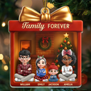 Gift For Sibling,Gift For Sisters,Gift For Brothers,Cousin,Christmas,Happy,Family - Siblings Forever Gift Box - Personalized Custom Shaped Acrylic Ornament