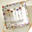 Gift For Sisters,Gift For Bestie,Love - Sisters By Marriage Friends By Choice - Personalized Ring Dish
