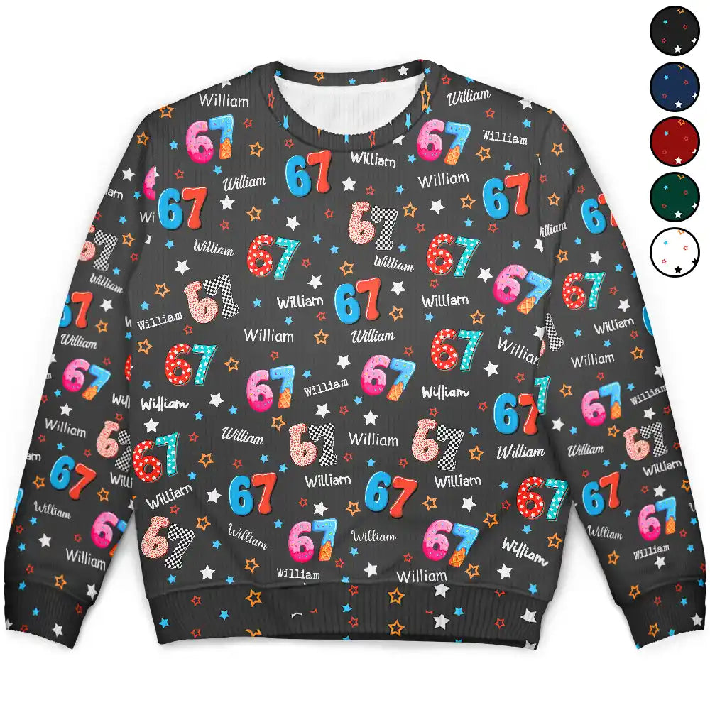 Six Seven Funny Slang - Personalized Unisex Ugly Sweater
