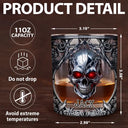Gift For Yourself,Gift For Men,Happy - Skeleton Gothic Favorite Spirit Is Whiskey - Personalized Whiskey Glass