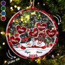 Christmas, Gift For Grandparents, Gift For Grandma, Gift For Grandpa, Grandma - Grandkids, Happy - Snowman Papa & Nana Christmas - Personalized 3-Layered Acrylic Shaker Ornament