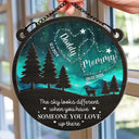 Gift For Yourself,Memorial,Pet Lovers,Pet Mom,Pet Dad,Gift For Women,Gift For Men,Family,Sad - Someone You Love Up There - Personalized Window Hanging Suncatcher Ornament