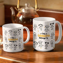 Gift For Father,Gift For Mother,Gift For Grandma,Gift For Grandpa,Happy - Stick Figures This Grandpa Grandma Belongs To Kids Pet - Personalized White Edge-to-Edge Mug