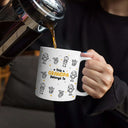 Gift For Father,Gift For Mother,Gift For Grandma,Gift For Grandpa,Happy - Stick Figures This Grandpa Grandma Belongs To Kids Pet - Personalized White Edge-to-Edge Mug