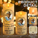 Christmas,Memorial,Custom Photo,Family,Sad - Custom Photo Memorial Always Loved Never Forgotten - Personalized Flameless LED Candle