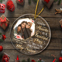 Custom Photo I Know Heaven Is A Beautiful Place - Christmas Gift - Memorial Gift For Family - Personalized Custom Circle Acrylic Ornament