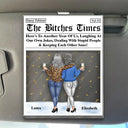 Gift For Bestie,Old Best friends,Gift For Sisters,Happy - Here's To Another Year Of Us The Besties Times - Personalized Custom Shaped Acrylic Car Visor Clip