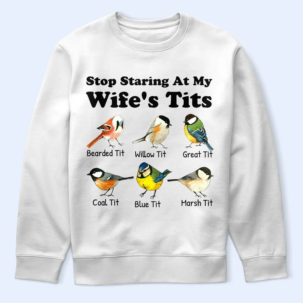 Gift For Couples,Gift For Wife,Gift For Girlfriend,Funny - Stop Staring At My Wife - Personalized T Shirt