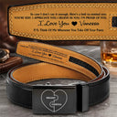 Gift For Couples,Gift For Husband,Gift For Boyfriend,Anniversary,Love - A Belt To Remind You I'm Proud Of You - Gift For Husband, Boyfriend, Anniversary - Personalized Leather Belt With Engraved Buckle