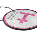 Gift For Grandma, Grandma - Grandkids, Happy - Crossword Grandkids Make Life More Grand - Personalized Stained Glass Window Hanging Suncatcher
