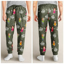 Gift For Father, Gift For Grandpa, Happy, Custom Photo - Custom Photo Cute Kids Best Dad Grandpa Ever Rain Pattern - Personalized Pajama Pants