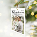 Gift For Couples,Wedding,Christmas,Love,Gift For Women,Gift For Men,Gift For Wife,Gift For Husband - Custom Photo The Wedding Of The Year Newlywed Couples - Personalized Custom Shaped Acrylic Ornament