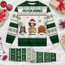 Flat Art Semi-real Pet - Christmas, Funny Gift For Family, Couple, Parents, Grandparents, Dog, Cat Lovers - Personalized Unisex Pajamas Set