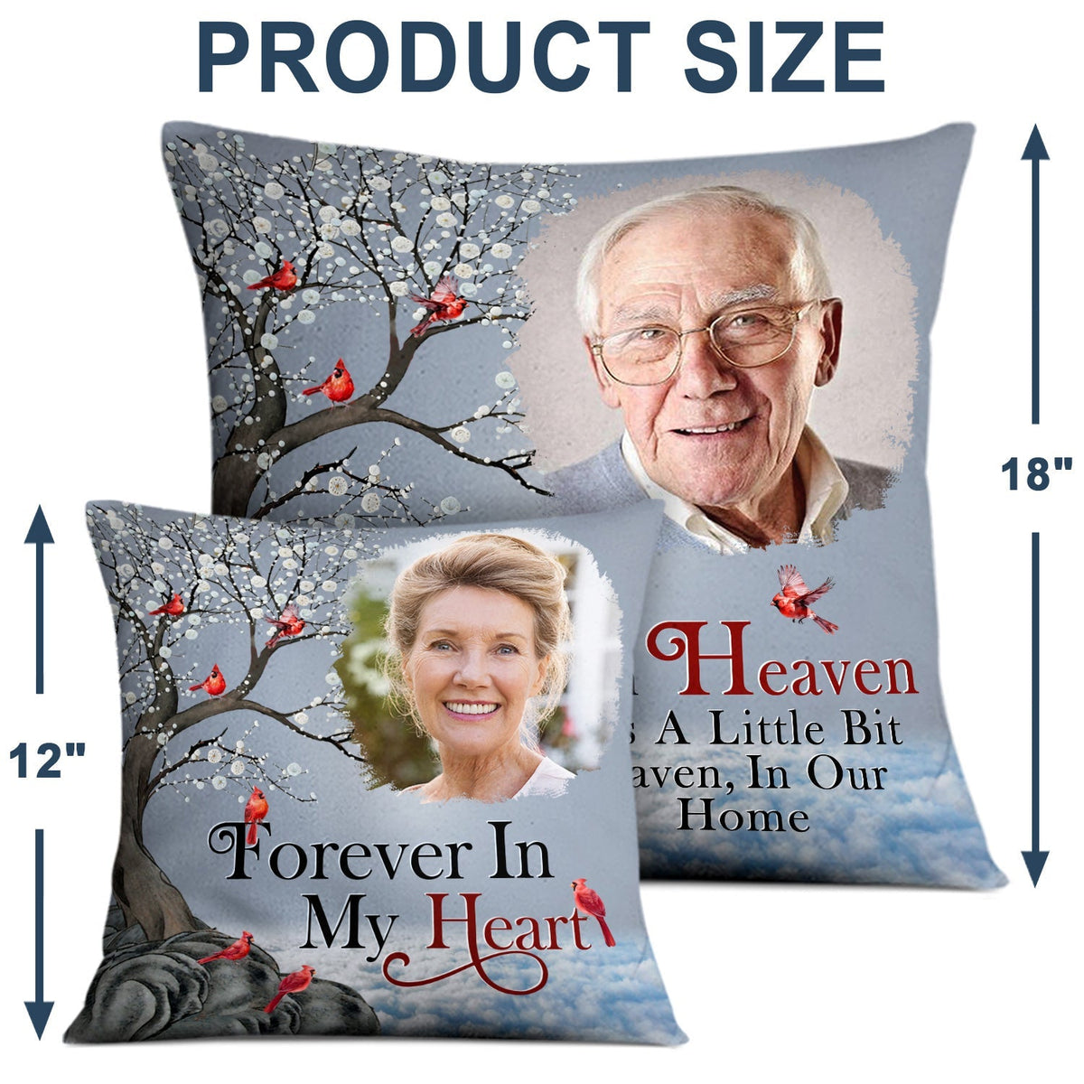 Custom Photo When You Miss Me - Loving, Memorial Gift For Siblings, Family, Friends - Personalized Pillow